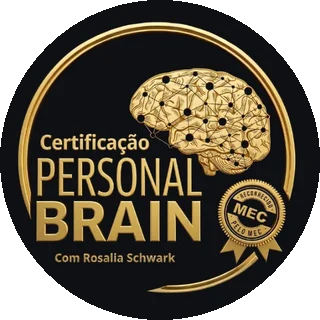 Selo Certificação Personal Brain com Rosalia Schwark, reconhecido pelo MEC